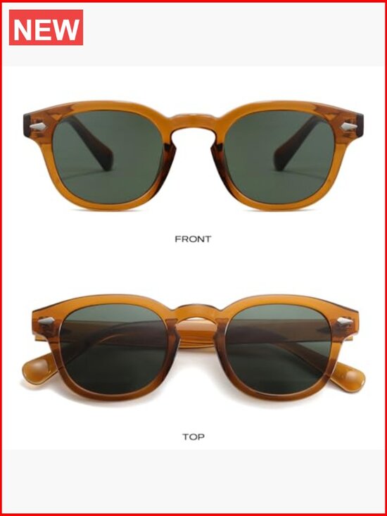 Unisex Vintage Retro Round Tinted Sunglasses UV400 TR90 Frame main image 4